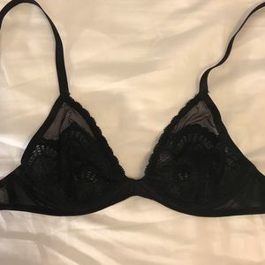 Free People Lacy Black Bra